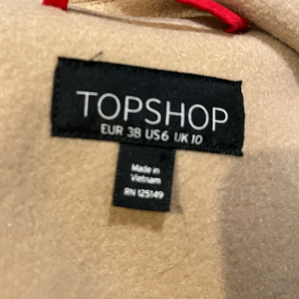 TOPSHOP | Lily Notch-Collar Woven Coat | Tan | US 6
